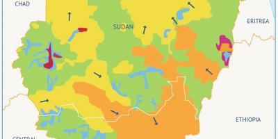 Landkarte von Sudan-Becken 