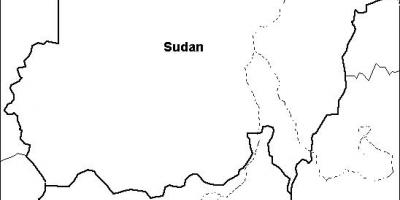 Karte von Sudan leer